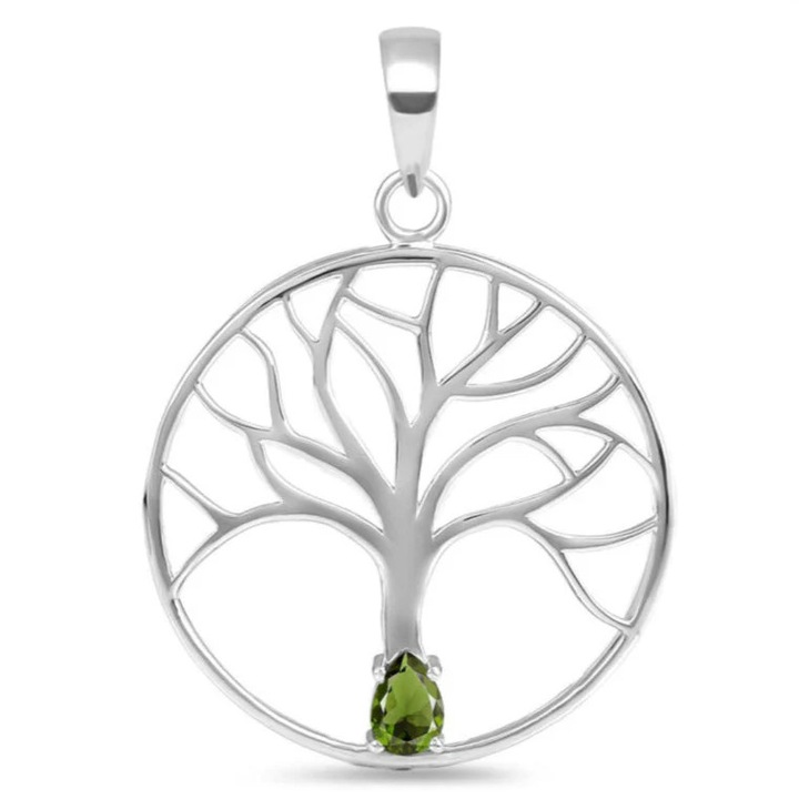 Pandantiv moldavit Tree of Life, Druzy, pietre semipretioase