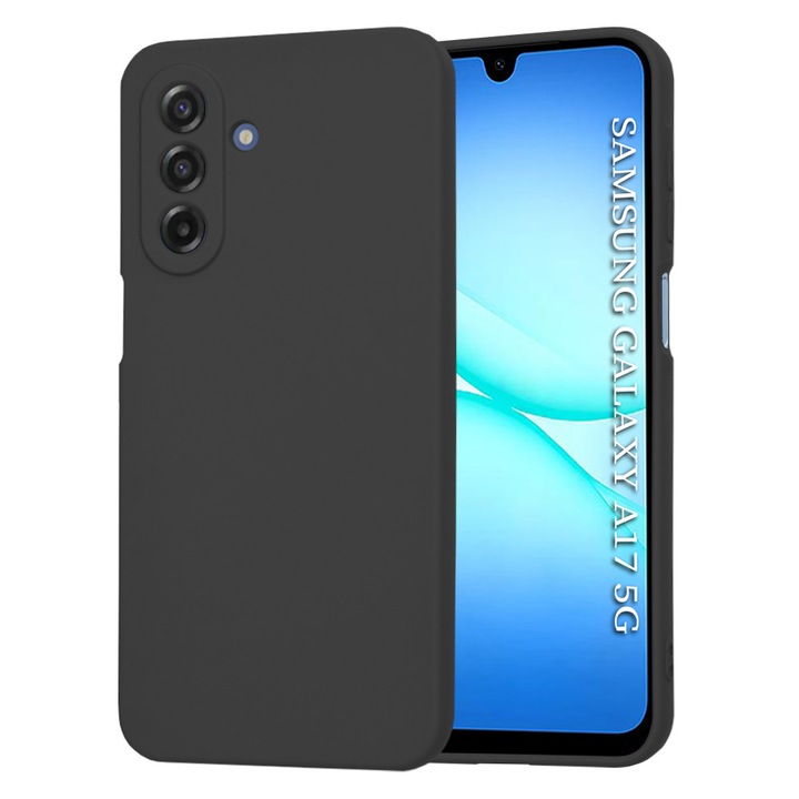 Husa pentru Samsung Galaxy A17 5G, SoftFlex, E42, Panza, Black