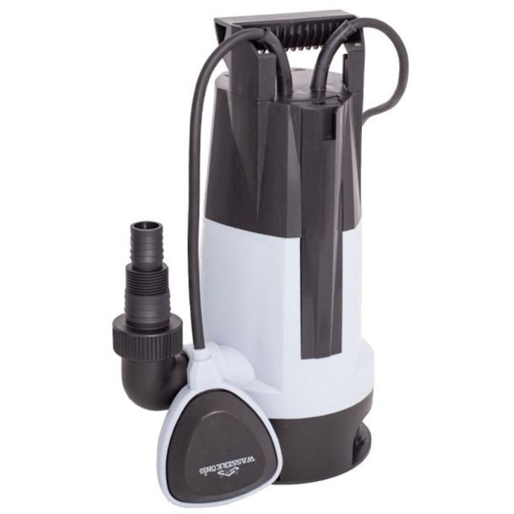 Pompa submersibila din plastic, Wasserkonig, SPMD9242, apa murdara, particule max. 35 mm, putere 950 W, debit 14500 l/h, inaltime refulare 8.5 m, flotor electromecanic