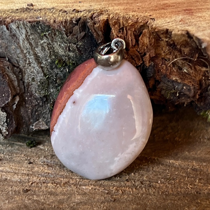 Pandantiv oval jasp policrom, Druzy, pietre semipretioase