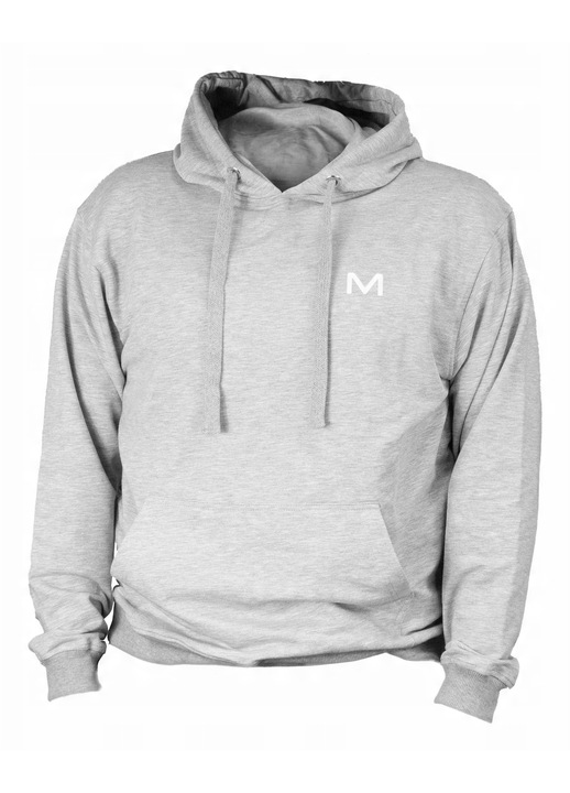 Hanorac barbati MOTUS, bumbac/elastan, buzunar cangur, gluga confortabila, gri, M-L INTL