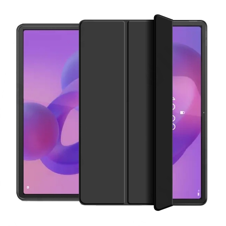 Ултра тънък калъф за Lenovo Idea Tab TB336FU, 11.0", Силикон TPU, Smart Cover - Черен