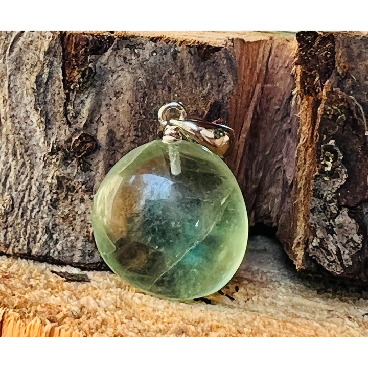 Pandantiv fluorit verde DROP, Druzy, pietre semipretioase