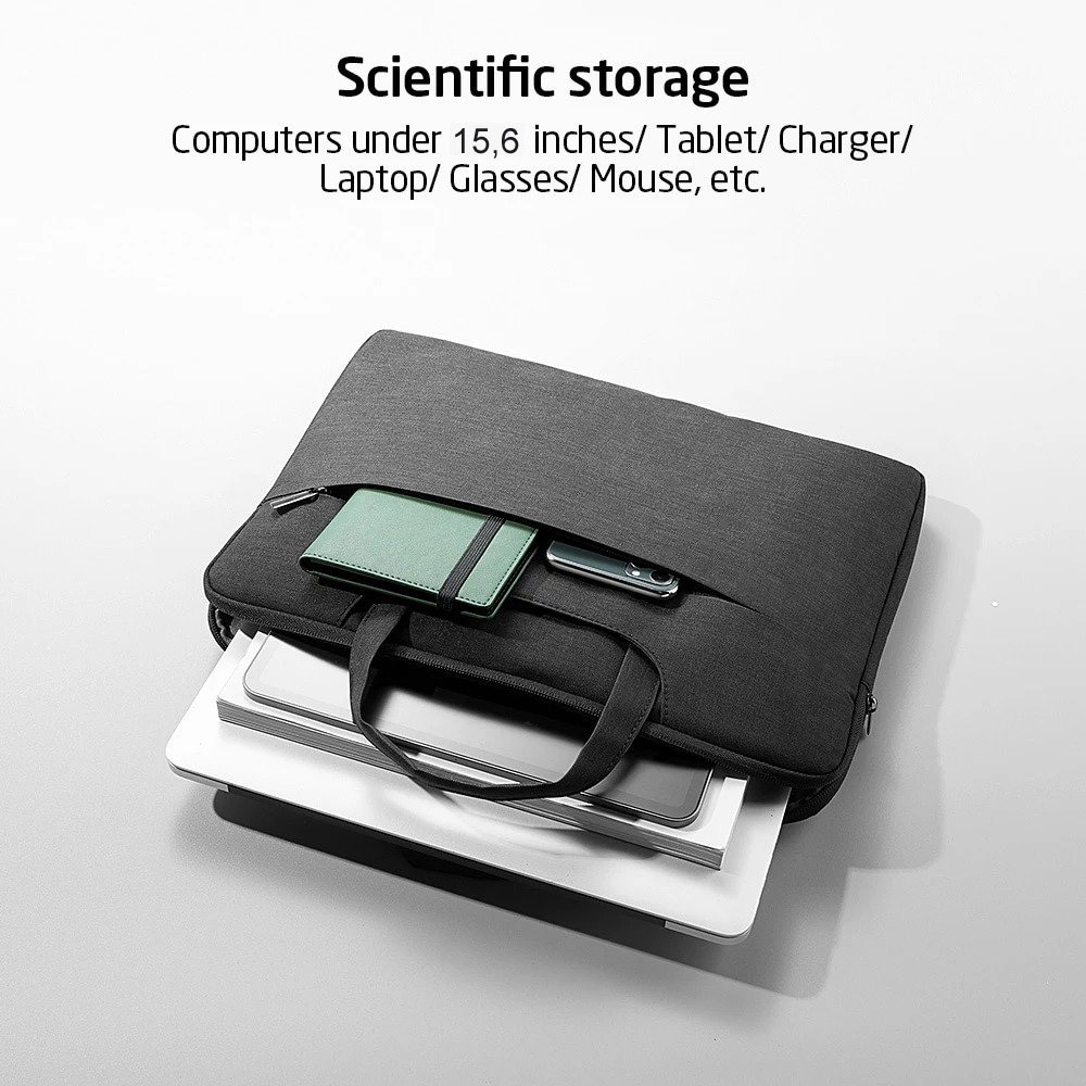 Geanta laptop ESR Light Travel 15,6", neagra, impermeabila, cu compartimente suplimentare