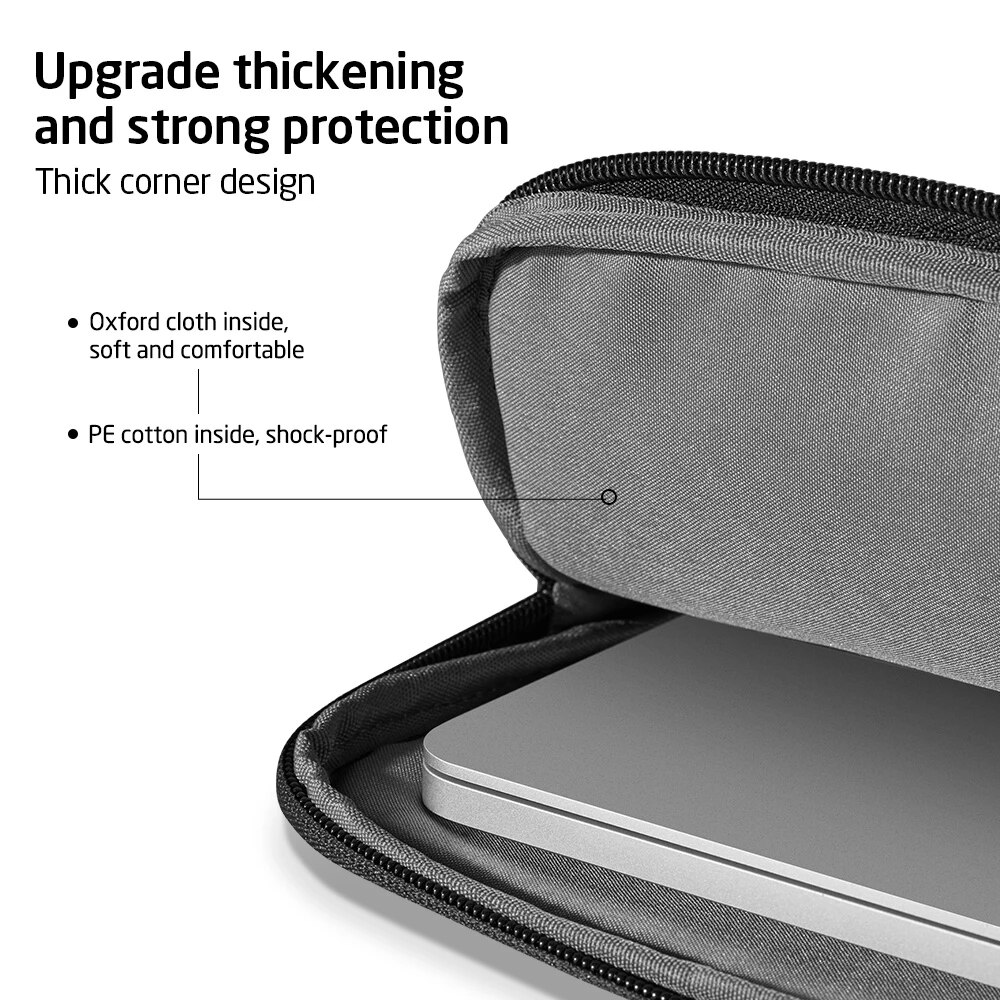 Geanta laptop ESR Light Travel 15,6", neagra, impermeabila, cu compartimente suplimentare