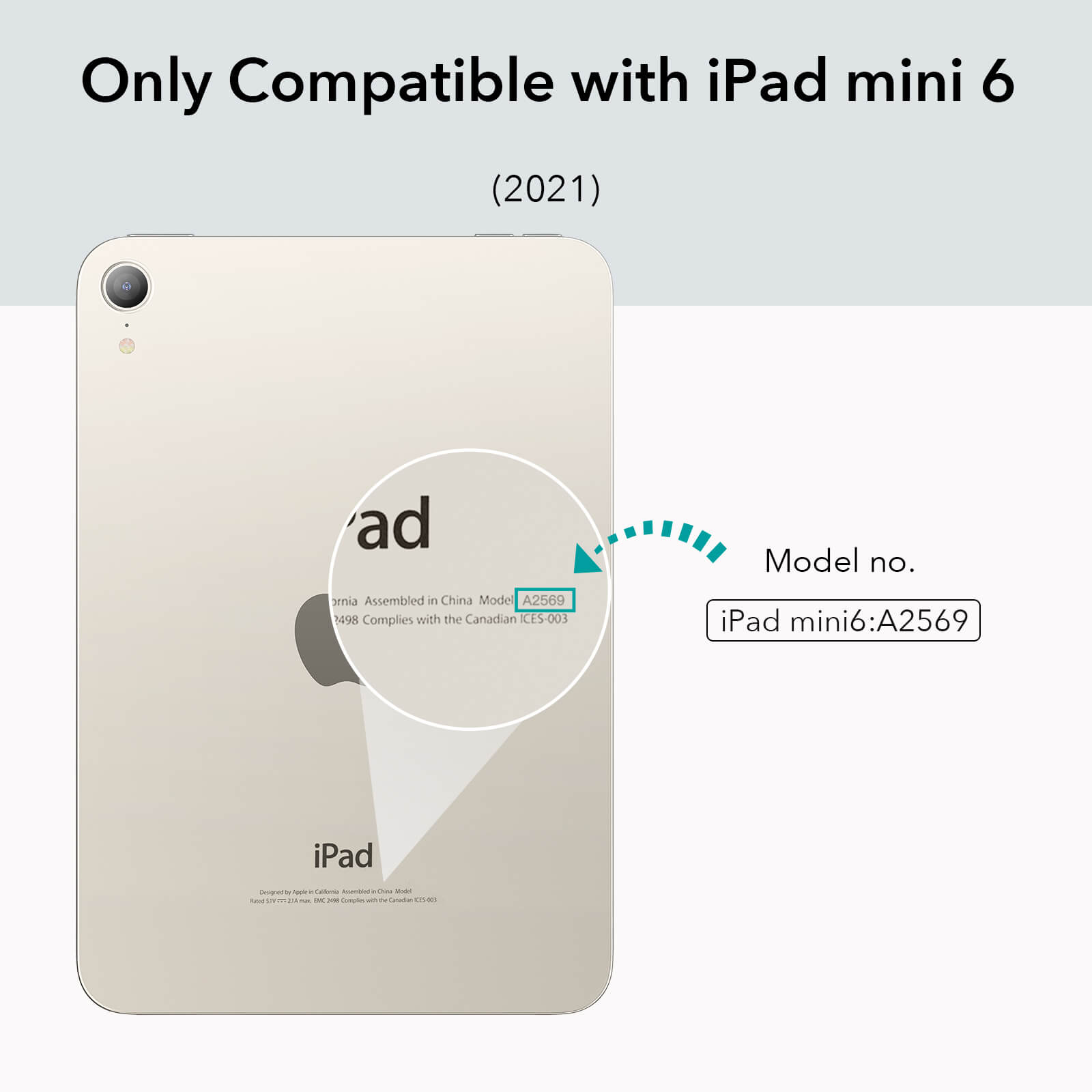 Husa tableta ESR Ascend Trifold cu clapeta, albastru deschis, pentru iPad mini 6 2021