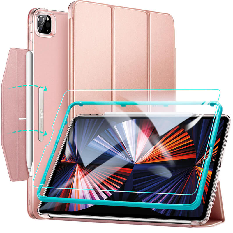 Set husa tableta si Sticla Temperata, ESR, pentru iPad Pro 12,9 2021/2022