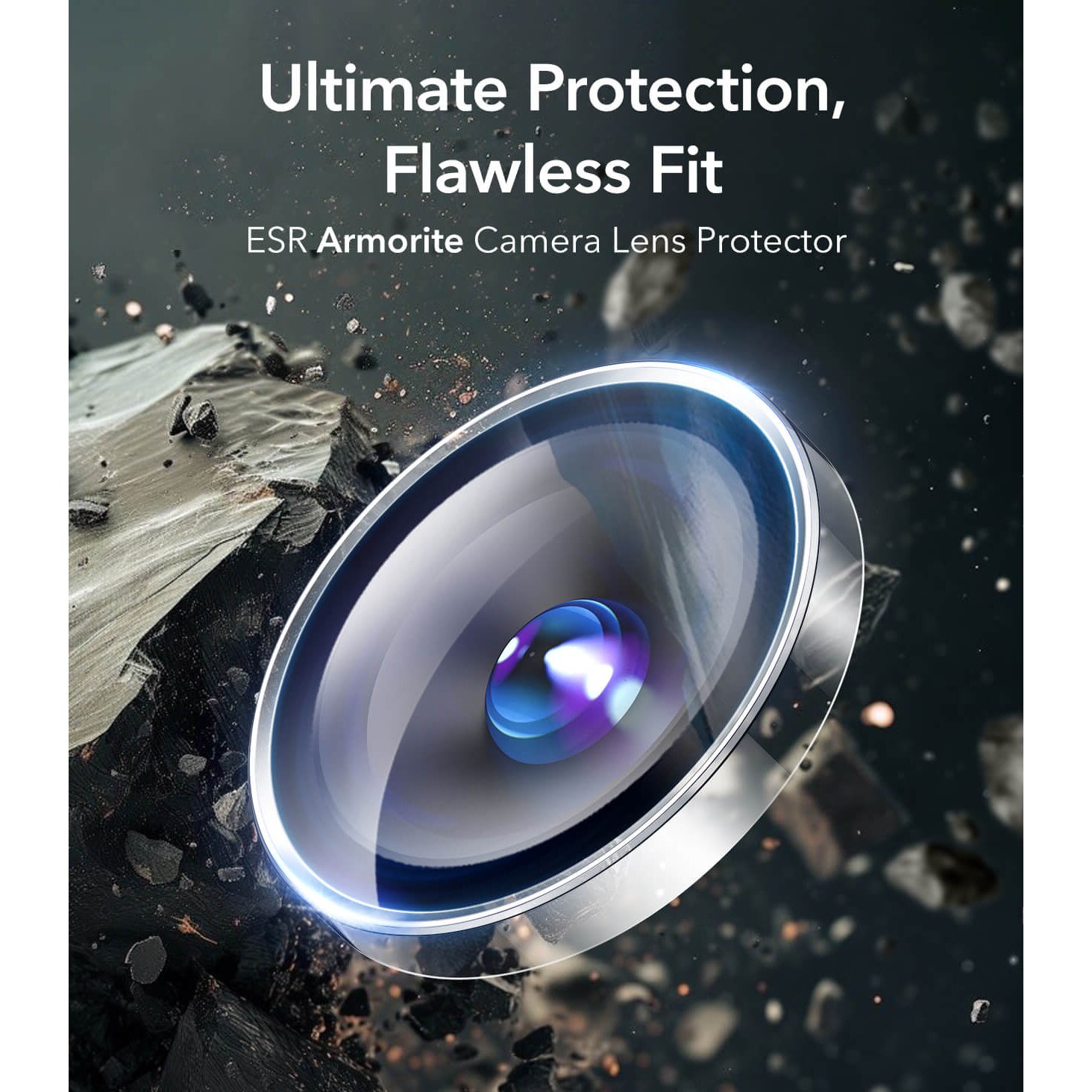 Folie de protectie Camera Spate ESR Armorite pentru Apple iPhone 17 / 16 Plus / 16, Sticla Securizata, Transparenta