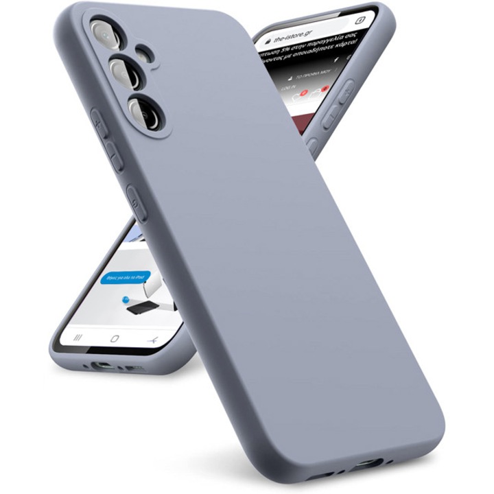 Калъф за телефон Orso за Samsung Galaxy A55 5G, силиконов, сив, защита от надраскване