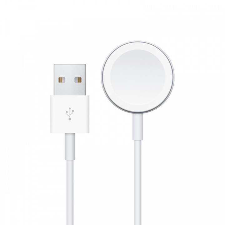 Incarcator magnetic WiWU pentru Apple Watch, alb, 27.5x6mm, cablu 1m, 2.5W