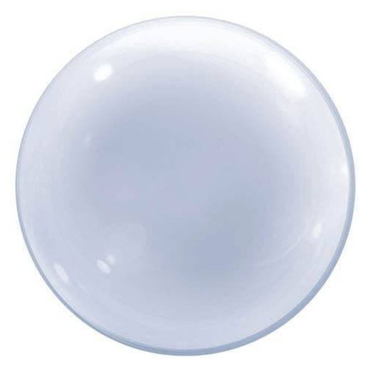Balon Transparent Bubble Deco Clear 24'', eliptic, reutilizabil, multicolor, 61cm