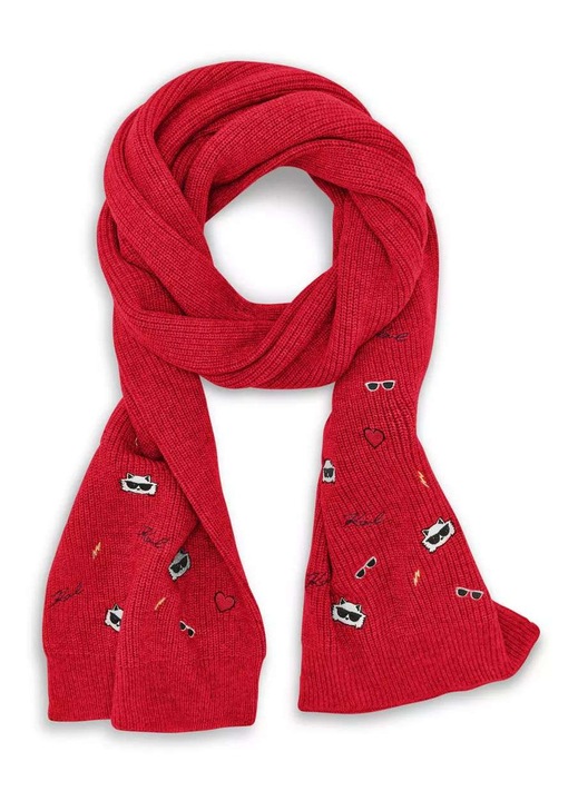 Sal dama, Karl Lagerfeld, CATE PINS, rosu, 25 x 183 cm