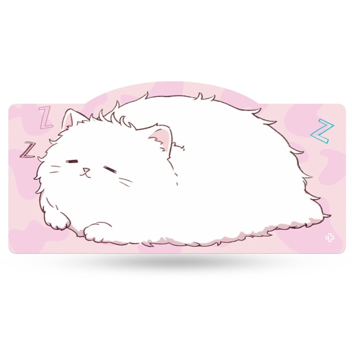 Mousepad Deskmat QwertyKey Bliss Pisica 4mm margini cusute