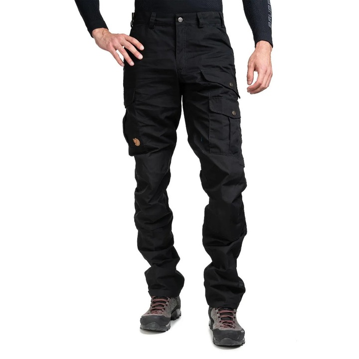 Pantaloni sport barbati, FjallRaven, Poliester, Negru