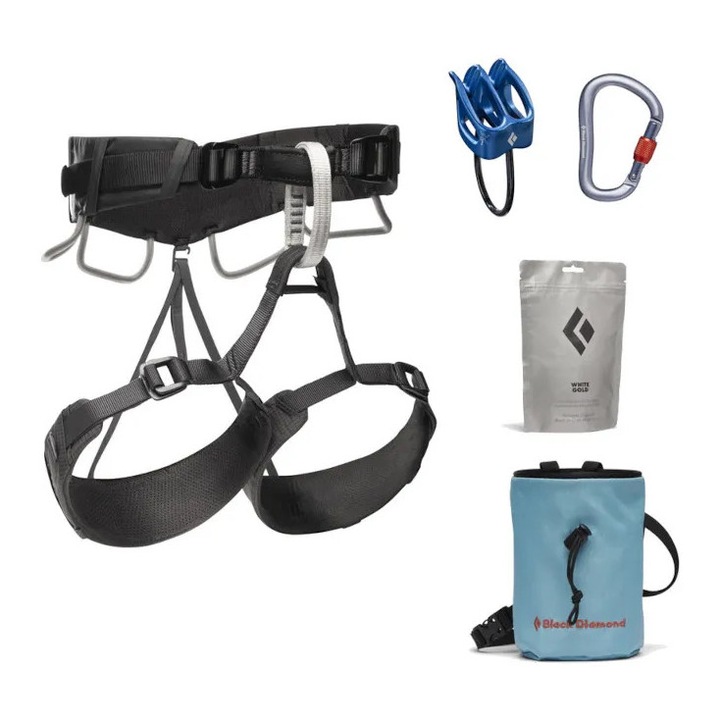 Set echipament escalada Black Diamond Momentum Package 4S, ham L/XL, dispozitiv ATC-XP, carabina RockLock