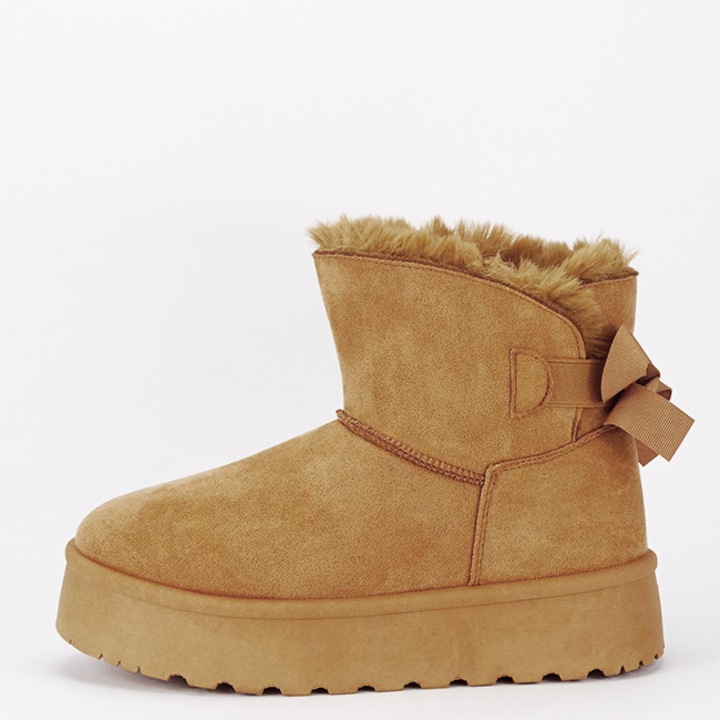 Къси камилски ботуши с панделка отзад DAY9057 113 16188, Бежов