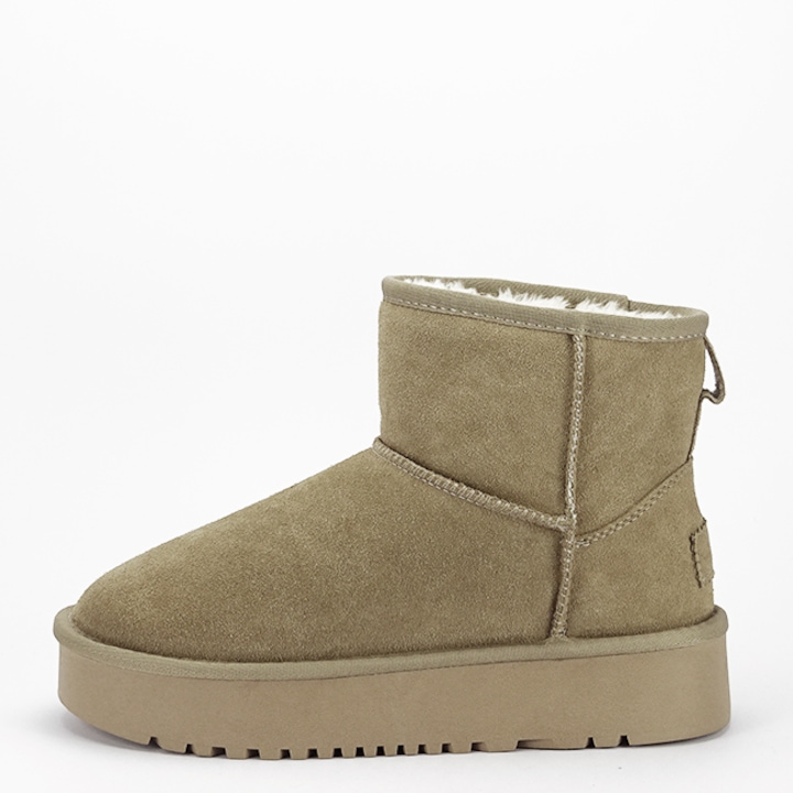 Боти от естествена кожа NN605 117, Бежов, Бежов