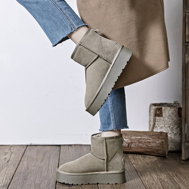 Боти таупе от естествена кожа JB1925 117 13946, Светлокафяв