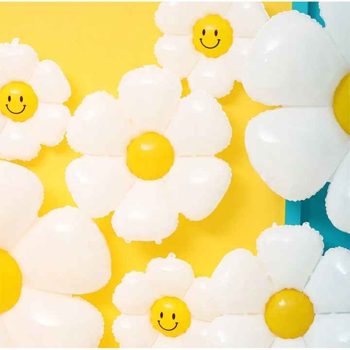 Balon foliowy, Jix, usmiechniety kwiatek, 46x60cm, set 1 szt.