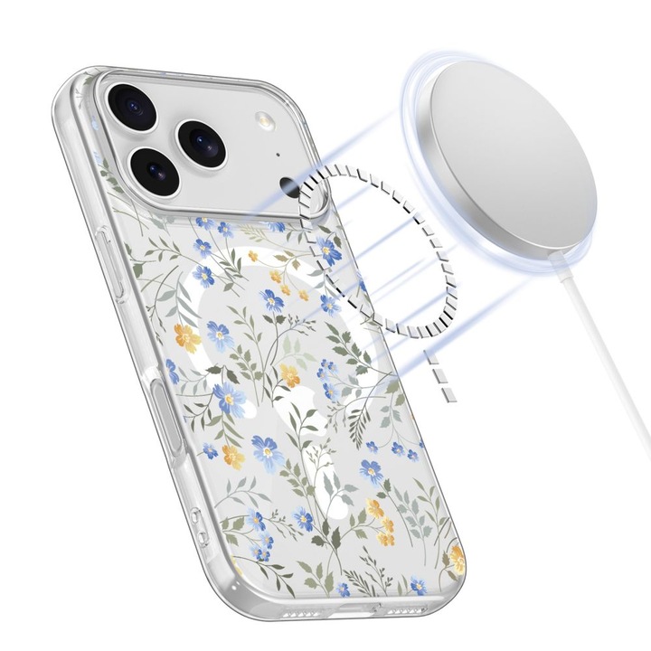 Carcasa Tech-Protect Flexair Spring Flowers cu MagSafe compatibila cu iPhone 17 Pro, Graphics
