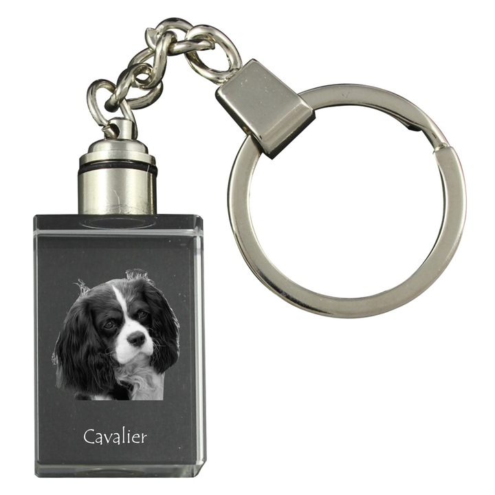 Kristály kulcstartó, Art-Dog, világító, kutya modell