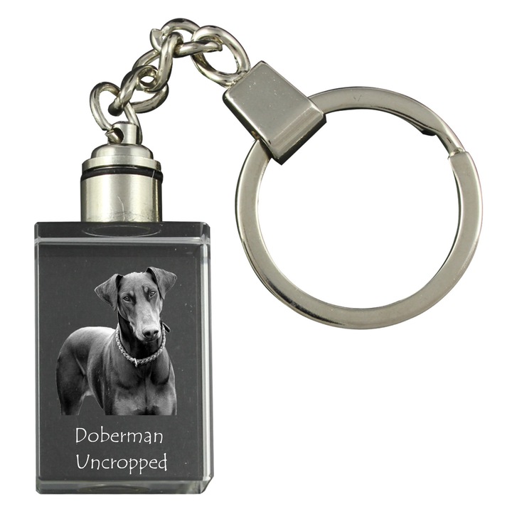 Kristály kulcstartó, Art-Dog, világító, kutyás modell