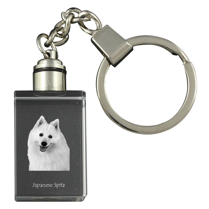 Kristály kulcstartók kutyaképpel, Art-Dog, 20x30x15mm, világító, egyedi ajándék