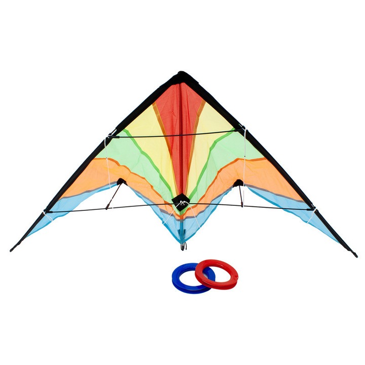 Zmeu colorat, dimensiuni mari, usor de zburat, pentru incepatori, multicolor