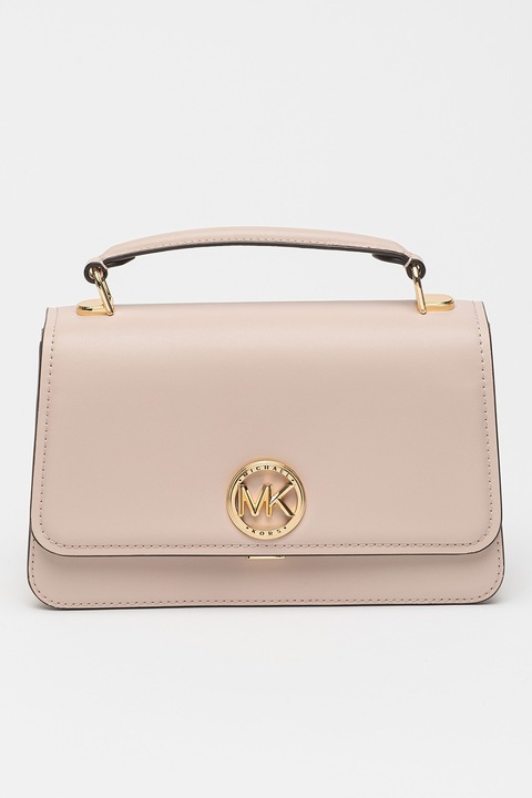 Michael Kors, Geanta crossbody din piele Delancey, Roz pal