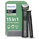 Aparat de tuns barba & parul de pe cap si corp 15in1 PHILIPS All-in-One MG9531/15 +OneBlade, autonomie 120 min, 27 setari de lungime: 0,2 mm OneBlade & 0,5-20 mm All-in-One, 2 capete trimmer specializate (detalii, corp), husa cu fermoar, waterproof
