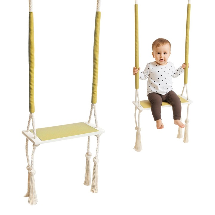 Leagan camera Lemn Galben 200 cm