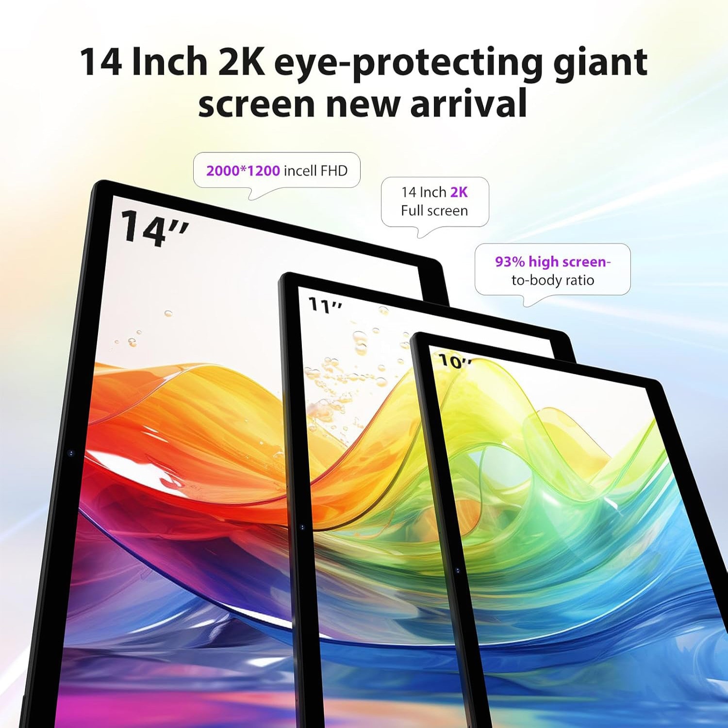 Tableta 14.1" Octa-Core, 256GB ROM, 36(12+24)GB RAM, Android 14.0, 5GHz WIFI, 2000*1200 2K FHD, 11580mAh, 13MP+8MP, Gri
