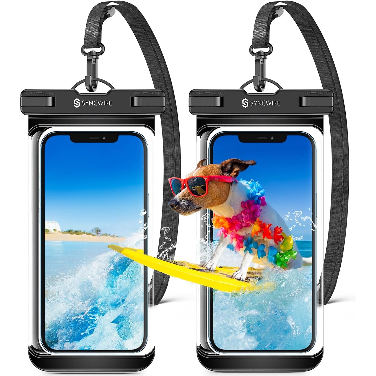 Set de 2 Husa subacvatica, Syncwire, rezistenta la apa, zapada, telefon