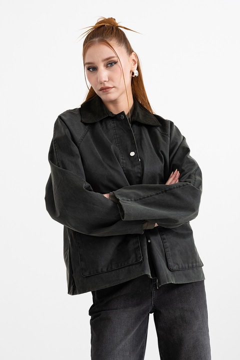 Gina Tricot, Bő fazonú raglánujjú dzseki, Sötétzöld