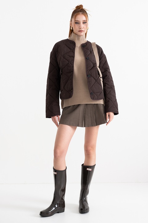 Gina Tricot, Zsebes steppelt dzseki, Sötétbarna