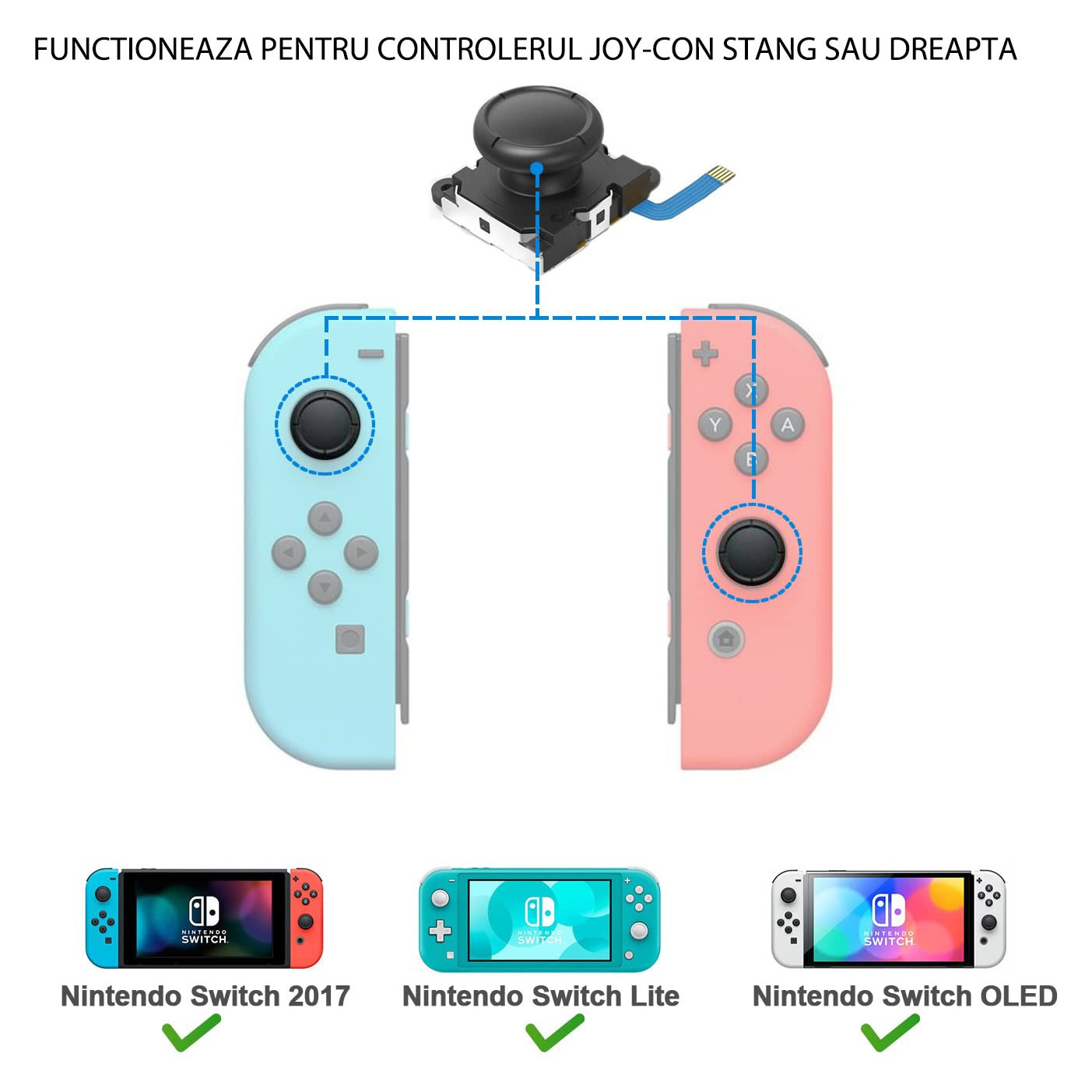 Joycon Joysticks pentru Nintendo Switch, 15 piese, Anti-Drift, lag Joycon Joysticks pentru Nintendo Switch, 15 piese, Anti-Drift, lag