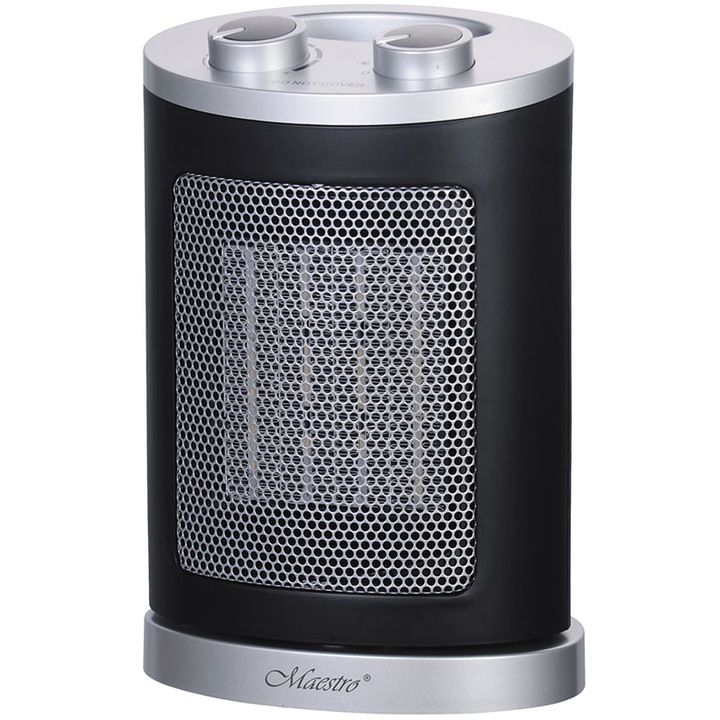 Maestro kerámia hősugárzó, 1500W, 2 fűtési mód, 24,5x17x13cm