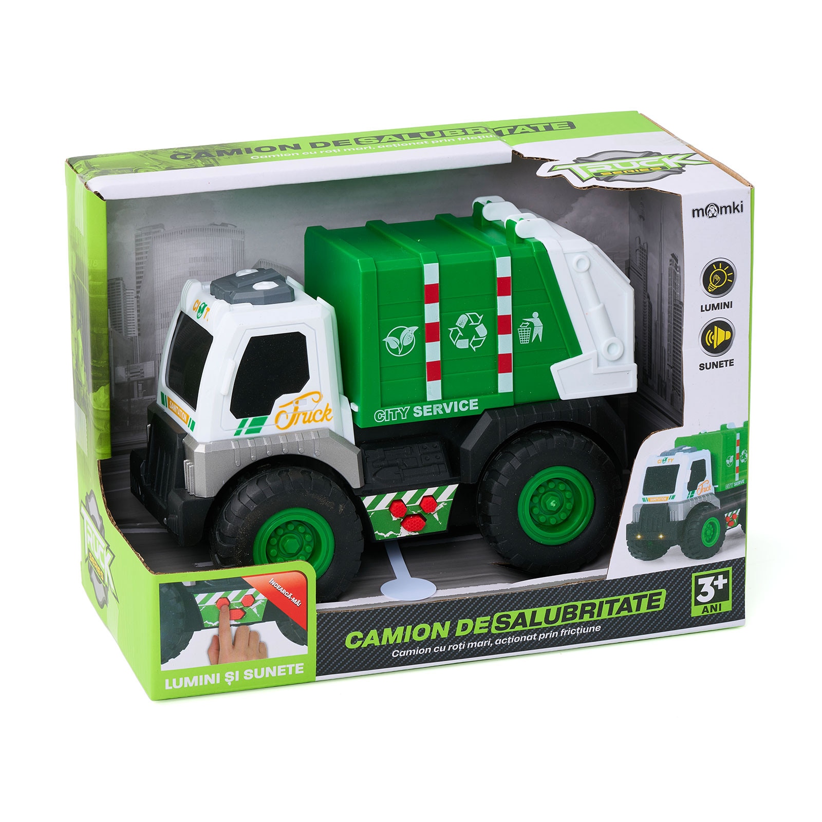 Masinuta Momki - Camion de salubritate, 20 cm