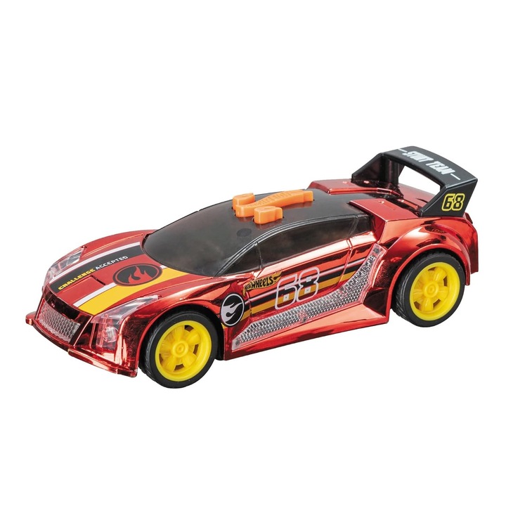 Masinuta Hot Wheels - Quick N`Sik, cu lumini si sunete, rosu