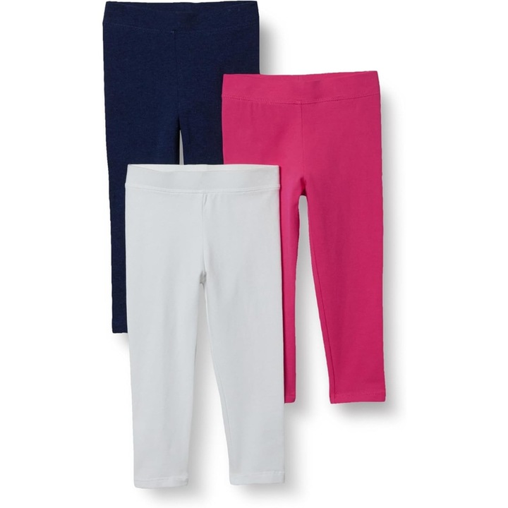 Szett 3 db lányka pamut leggings - 43790, Többszínű