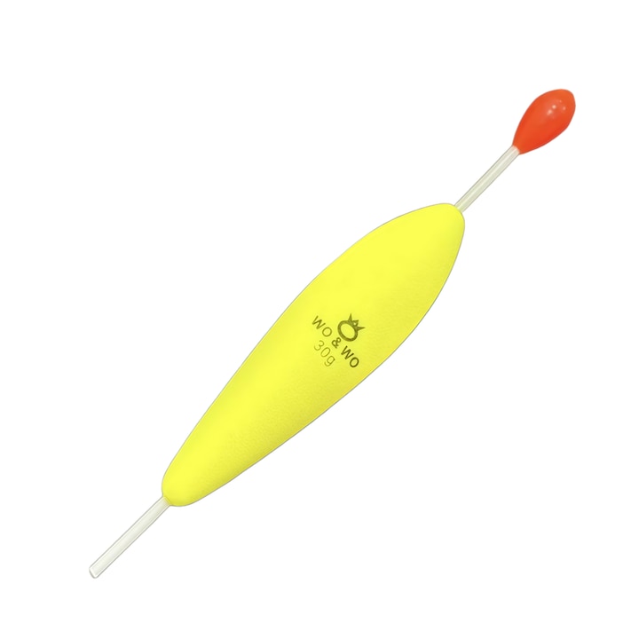 Pluta pescuit, galbena, rosu, 30g