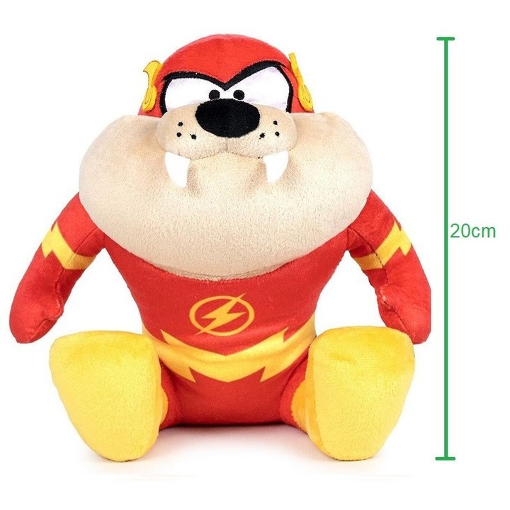 Jucarie de plus, Looney Tunes, Taz ca Flash, 27cm, multicolor