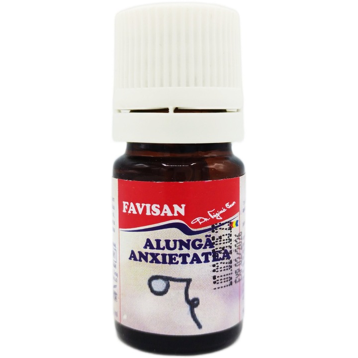 Tiszta illóolaj "Űzd el a szorongást", a nyugtalanság csillapítása, támogatás pánikrohamok esetén, Dr. Virginia Faur receptje, 5ml, Favisan Laboratóriumok