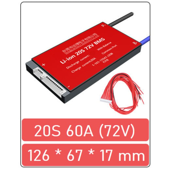 BMS Li-ion батерия 20S 60A (72V)