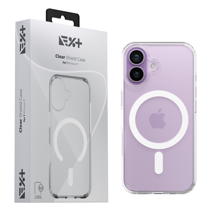 Husa de protectie NOA Mist Shield, compatibila Magsafe, pentru Iphone 17, Clear