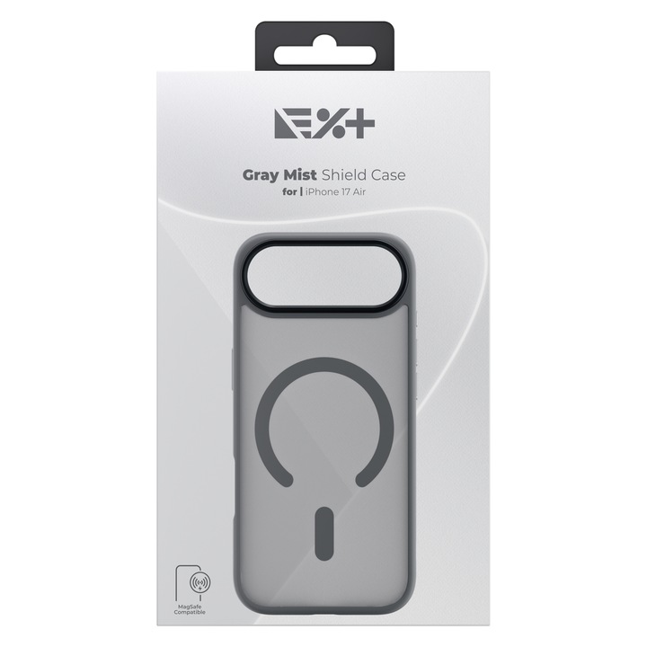 Защитен калъф NOA Mist Shield, съвместим с MagSafe, за iPhone 17, Сив