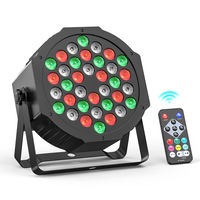 JAJALUYA 36 de lumini LED pentru scena, lumini RGB PAR, spoturi pentru scena controlate prin DMX, potrivite pentru evenimente, concerte muzicale, spectacole, petreceri, nunti, biserici, scoli si cluburi de Craciun
