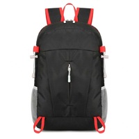 Rucsac de drumetie pliabil, rezistent la apa，din nylon，rezistent la ploaie si usor, rucsac pliabil, bretele reglabile, capacitate mare 20L, ultra usor si compact pentru drumetii, calatorii, camping si activitati outdoor, negru