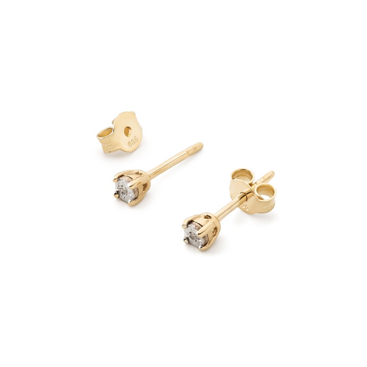 Cercei din aur cu diamante