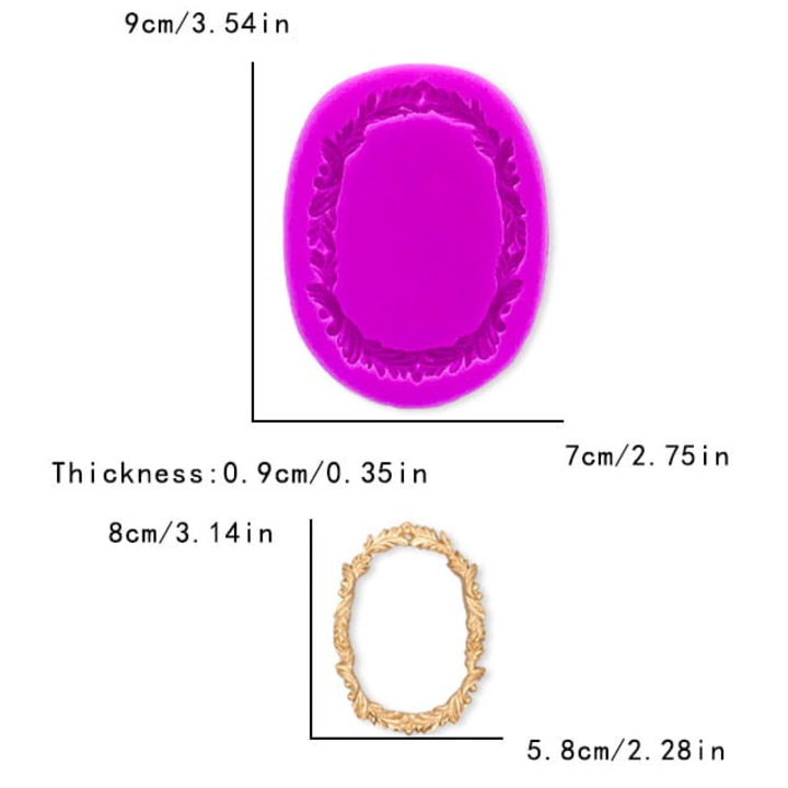 Forma pentru ciocolata, PartyPro, silicon, 9x7cm, mov